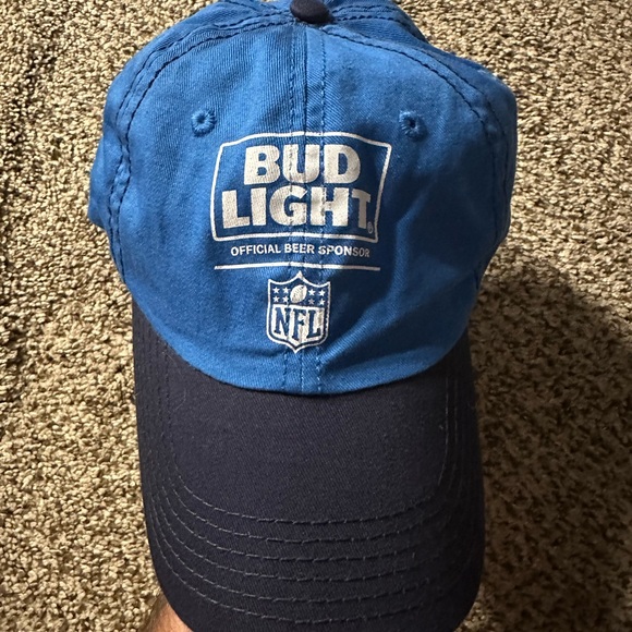 Bud Light  X NFL Blue and Navy Cap - Picture 1 of 4